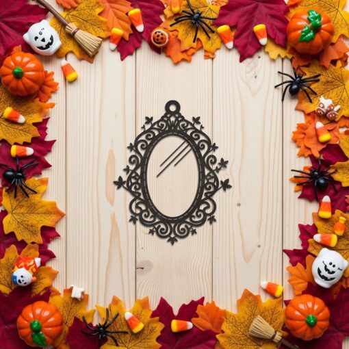 Halloween Ornament Bundle, 9 Spooky Designs for Laser
