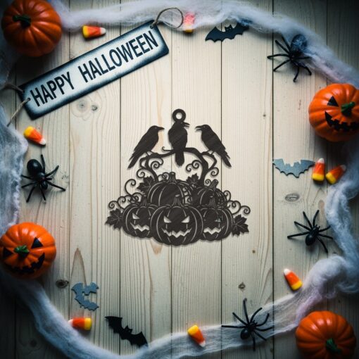 Halloween Ornament Bundle, 9 Spooky Laser Files for