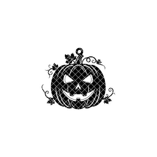 Halloween Ornament Laser File, Pumpkin Carving Decor, Black