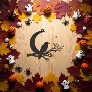 Halloween Ornaments Bundle, Spooky Laser Decor, Set of