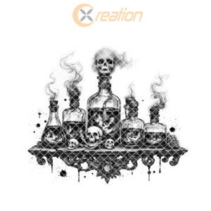 Halloween Potion Vial Laser Engraving File, Spooky Charcuterie