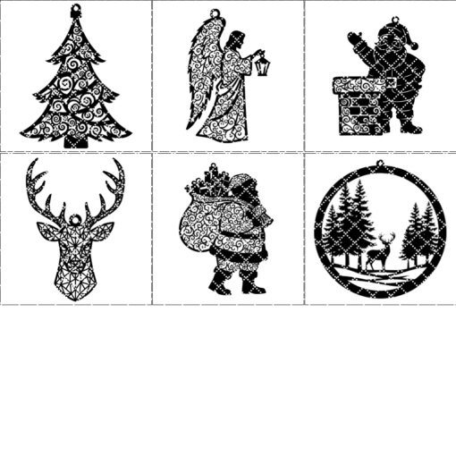 Laser Ornament Bundle, Christmas Tree Decoration Set, Holiday