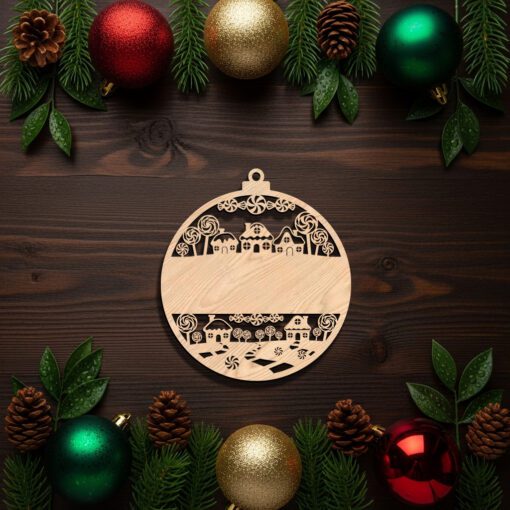 Ornement de bonbon personnalisé, fichier laser de Noël pour décoration de fête – Image 2