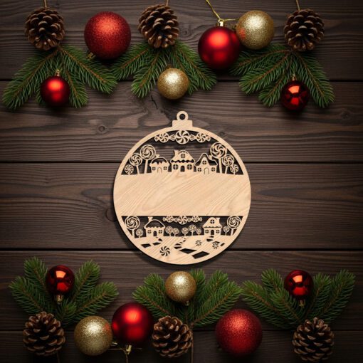 Ornement de bonbon personnalisé, fichier laser de Noël pour décoration de fête – Image 4