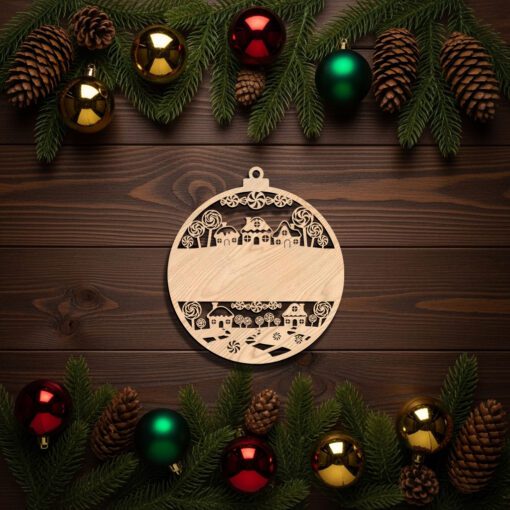 Ornement de bonbon personnalisé, fichier laser de Noël pour décoration de fête – Image 5