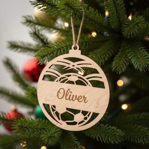 Personalisiertes Weihnachtsornament-Bundle, 6 festliche Laserdateien für Weihnachtsdeko – Bild 2
