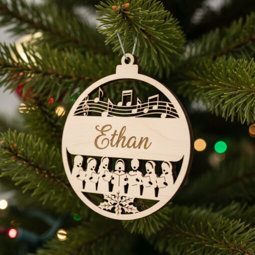 Personalized Christmas Ornament Bundle, Laser Engraved Holiday Decor,