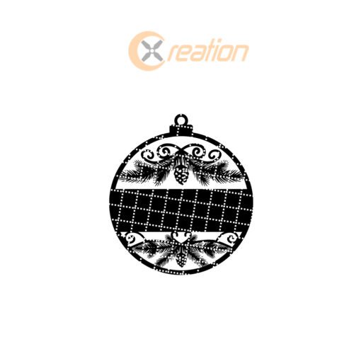 Personalized Christmas Ornament Digital File, Blank Stripe for