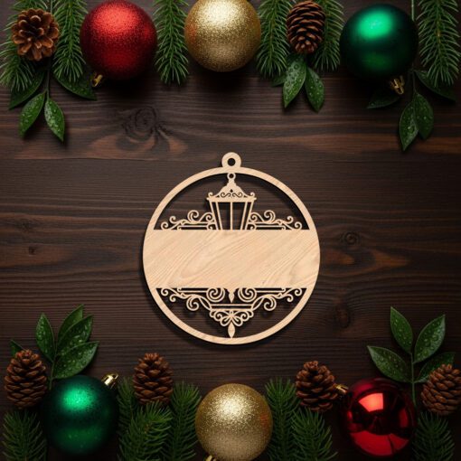 Fichier d'ornement de Noël personnalisé avec bannière vierge pour décoration de nom personnalisée – Image 2