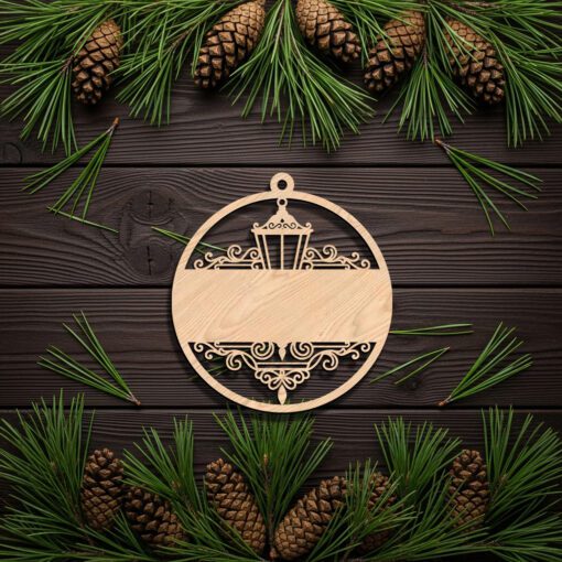 Fichier d'ornement de Noël personnalisé avec bannière vierge pour décoration de nom personnalisée – Image 3