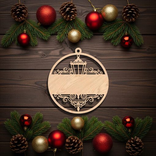 Fichier d'ornement de Noël personnalisé avec bannière vierge pour décoration de nom personnalisée – Image 4
