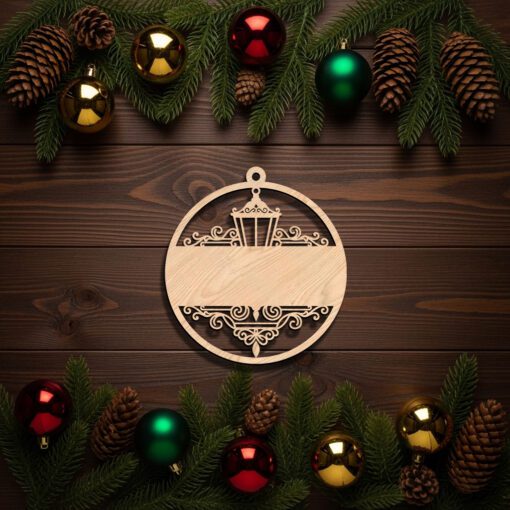 Fichier d'ornement de Noël personnalisé avec bannière vierge pour décoration de nom personnalisée – Image 5