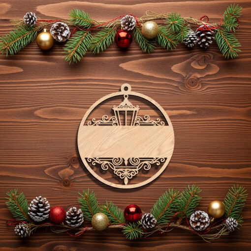 Fichier d'ornement de Noël personnalisé avec bannière vierge pour décoration de nom personnalisée – Image 6