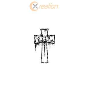 Religious Christmas Cross Door Hanger, Merry Christmas Holiday