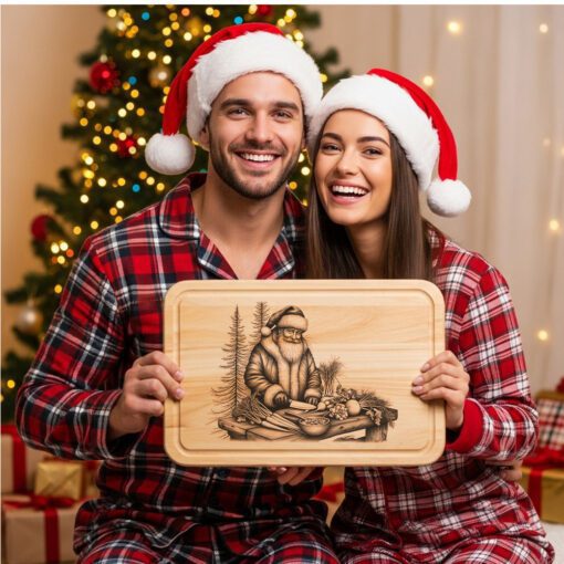 Santa Charcuterie Engraving File, Funny Christmas Board, Holiday