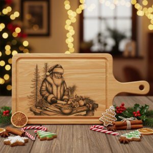 Santa Charcuterie Engraving File, Funny Christmas Board, Holiday