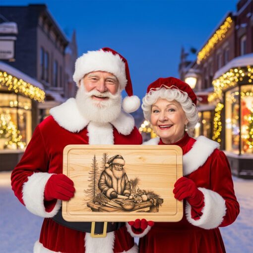 Santa Charcuterie Engraving File, Funny Christmas Board, Holiday
