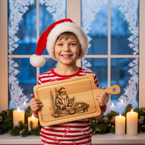 Santa Charcuterie Engraving File, Funny Christmas Board, Holiday