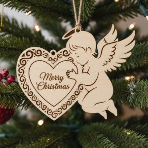 Angel Ornaments Bundle, 6 Christmas Designs, Custom Holiday