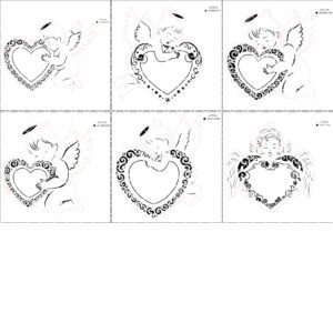 Angel Ornaments Bundle, 6 Christmas Designs, Custom Holiday