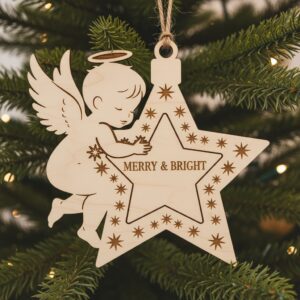 Christmas Angel Ornament Bundle, 6 Digital Décor Files