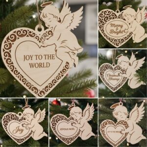 Christmas Angel Ornaments Bundle, 6 Digital Designs for