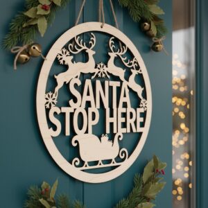 Christmas Door Hanger Bundle, 6 Monogram Designs, Holiday