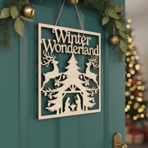 Christmas Door Hanger Bundle, 6 Monogram Designs, Holiday