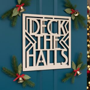 Christmas Door Hanger Bundle and Round Monogram Sign