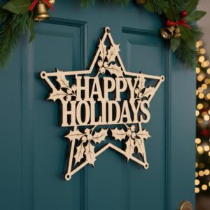 Christmas Door Hanger Bundle, Holiday Sign Designs, Set of 6 for Cricut Projects