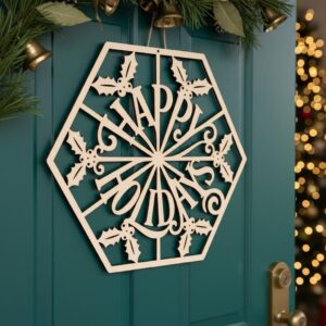 Christmas Door Hanger Bundle, Holiday Sign Designs, Set of 6 for Cricut Projects