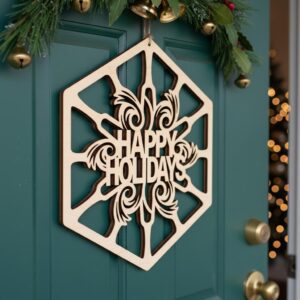 Christmas Door Hanger Bundle, Holiday Sign Designs, Set of 6 for Cricut Projects