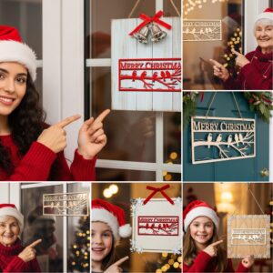 Christmas Door Hanger Set 6 Round Monogram Designs,