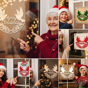 Christmas Door Hanger Set 6 Round Monogram Designs,