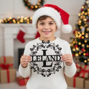 Christmas Laser Sign Bundle, Personalized Metal Monogram, 8