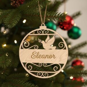 Christmas Ornament Bundle, 6 Laser Designs, Personalized Name