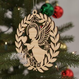 Christmas Ornament Bundle, Angel Laser File, 6 Adorable Baby Angel Designs