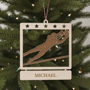 Christmas Ornament Bundle, Personalized Football, Custom Name Xmas