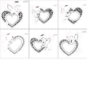 Christmas Ornament Laser Engraved Bundle, 6 Angel Designs,