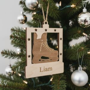 Hockey Ornament Bundle, 6 Custom Christmas Designs, Personalized