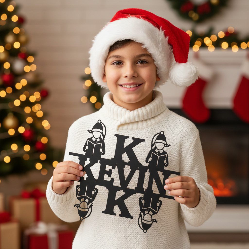 Laser Christmas Monogram Bundle, Personalized Name Sign, 9