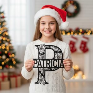 Laser Christmas Monogram Bundle, Personalized Name Sign, 9