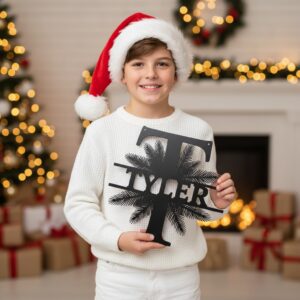 Laser Christmas Monogram Bundle, Personalized Name Sign, 9