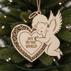 Laser Ornaments Bundle Christmas Angel Designs Custom Holiday