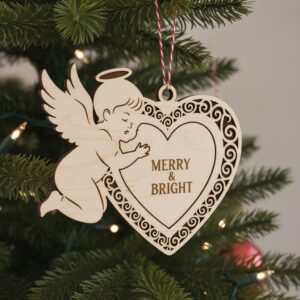 Laser Ornaments Bundle Christmas Angel Designs Custom Holiday