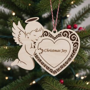 Laser Ornaments Bundle Christmas Angel Designs Custom Holiday