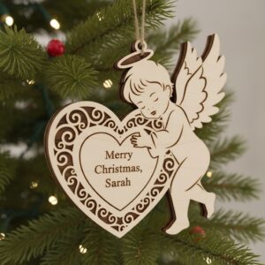 Laser Ornaments Bundle Christmas Angel Designs Custom Holiday