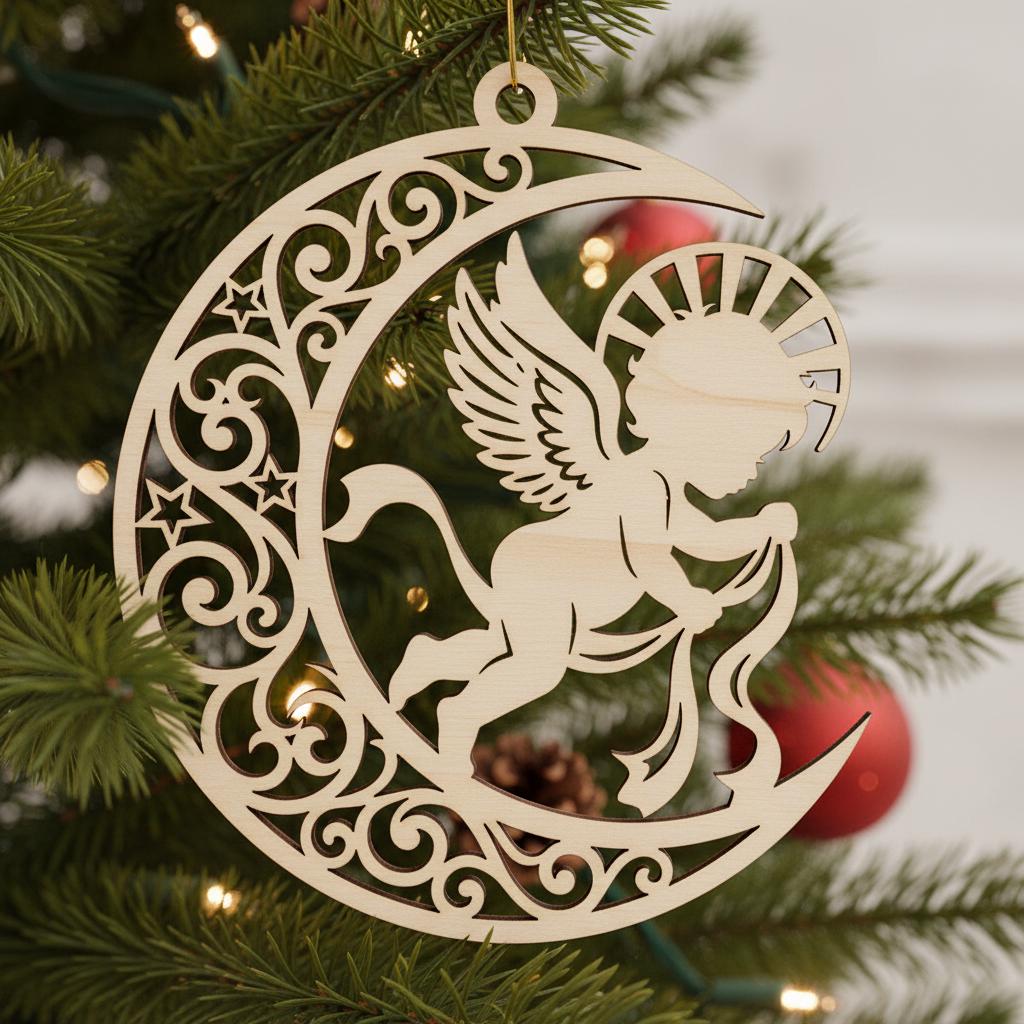 Pacchetto Digitale per Ornamenti Commemorativi, Angelo Bambino Ricordo Natale - immagine 5