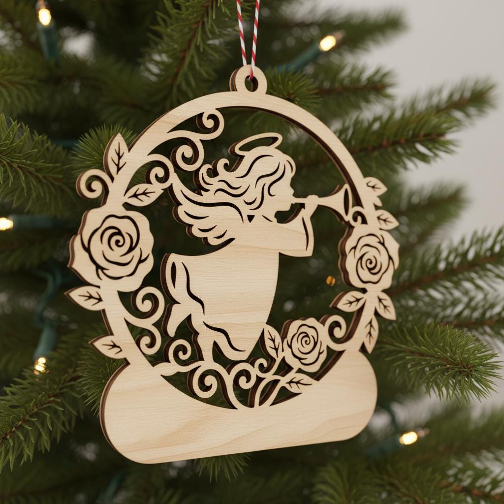 Pacchetto Digitale per Ornamenti Commemorativi, Angelo Bambino Ricordo Natale - immagine 7