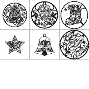 Merry Christmas Door Hanger Bundle, 6 Festive Laser Sign Designs